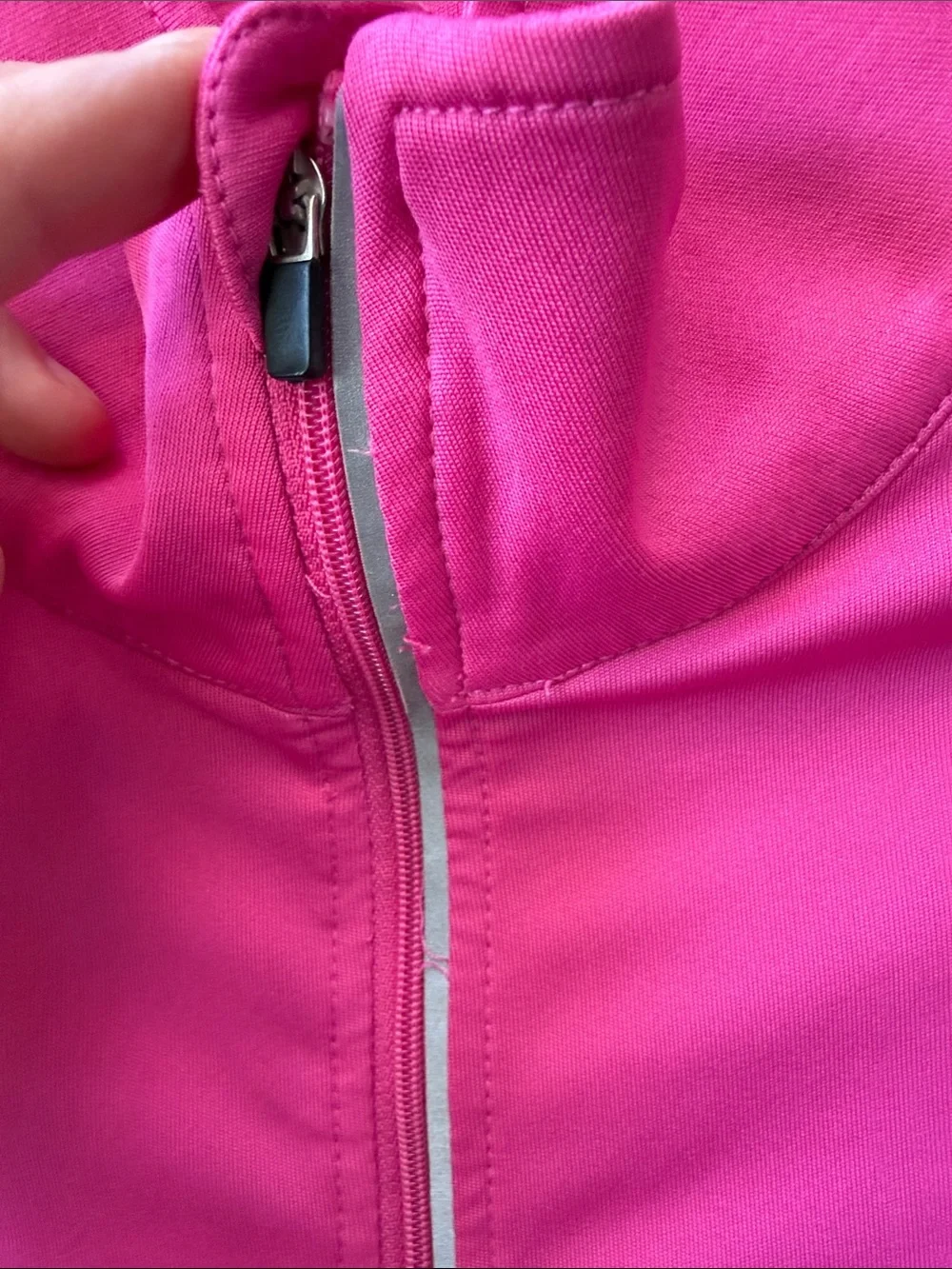 Champion Women's Long-Sleeve Hot Pink Quarter-Zip Performance Top
